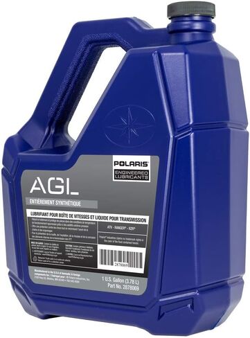 Polaris AGL Full Synthetic Automatic Gearcase Lubricant and Transmission Fluid for Off Road Vehicles With 4 Stroke Engine, 1 Gallon, Qty 1, for ATV UTV SxS Maintenance - 2878069 in Saudi Arabia