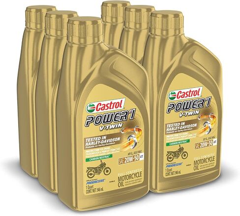 Castrol Power1 4T 5W-40 Full Synthetic Motorcycle Oil, 1 Quart, Pack of 6 in Saudi Arabia