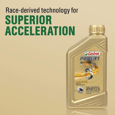 Castrol Power1 4T 5W-40 Full Synthetic Motorcycle Oil, 1 Quart, Pack of 6 in Saudi Arabia