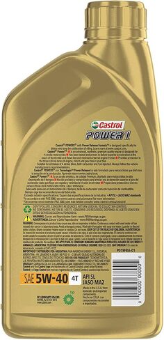 Castrol Power1 4T 5W-40 Full Synthetic Motorcycle Oil, 1 Quart, Pack of 6 in Saudi Arabia