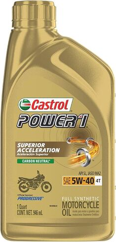 Castrol Power1 4T 5W-40 Full Synthetic Motorcycle Oil, 1 Quart, Pack of 6 in Saudi Arabia