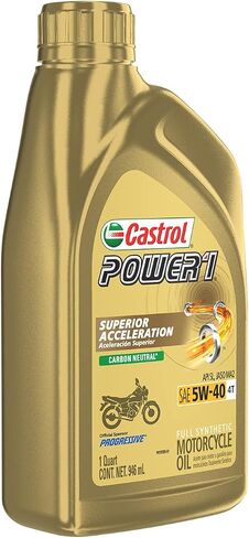 Castrol Power1 4T 5W-40 Full Synthetic Motorcycle Oil, 1 Quart, Pack of 6 in Saudi Arabia