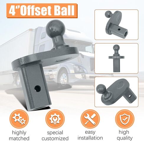 وصلات مقطورة معقوفة GNXA4085، وصلات مقطورة ثقيلة الأوفست، قطر 4 بوصات كرة أوفست 2-5/16 بوصة تعمل مع وصلات ربط معقوفة B&W، 20000 LB GTW/5000 LB VTW in Kuwait