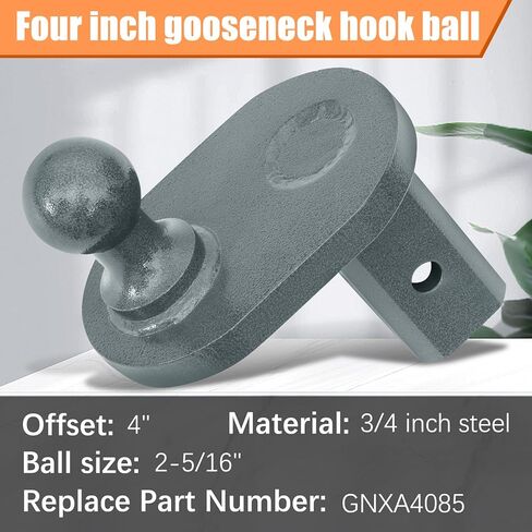 وصلات مقطورة معقوفة GNXA4085، وصلات مقطورة ثقيلة الأوفست، قطر 4 بوصات كرة أوفست 2-5/16 بوصة تعمل مع وصلات ربط معقوفة B&W، 20000 LB GTW/5000 LB VTW in Kuwait