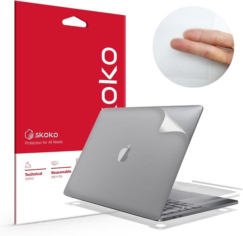 Skoko [4 in 1 Full Body Protector Skin Film Compatible with MacBook Pro 14 inch M1 M2 M3 Release 2021 2022 2023 2024, Bubble Free,Similar to Screen Protector TPU Matte, Cover, Sticker in Saudi Arabia