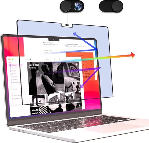 واقي شاشة مضاد للضوء الأزرق متوافق مع جهاز MacBook Pro 13 بوصة (2016-2022، M1، M2)، عالي الوضوح/مضاد للوهج/خالي من الفقاعات، مرشح شاشة الكمبيوتر المحمول Mac 13 بوصة يقلل من إجهاد العين الرقمي in Kuwait