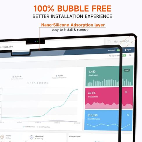 واقي شاشة مضاد للضوء الأزرق متوافق مع جهاز MacBook Pro 13 بوصة (2016-2022، M1، M2)، عالي الوضوح/مضاد للوهج/خالي من الفقاعات، مرشح شاشة الكمبيوتر المحمول Mac 13 بوصة يقلل من إجهاد العين الرقمي in Kuwait