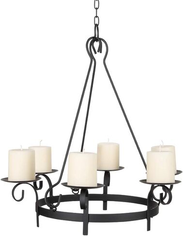 Sunjoy Gazebo Candelabra Outdoor Patio Lighting, Illuminate Your Gazebo, Wrought Iron Hanging Candelabra, 18.5 x 16.5 x 18.9-inches in Saudi Arabia