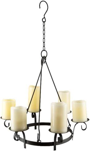Sunjoy Gazebo Candelabra Outdoor Patio Lighting, Illuminate Your Gazebo, Wrought Iron Hanging Candelabra, 18.5 x 16.5 x 18.9-inches in Saudi Arabia
