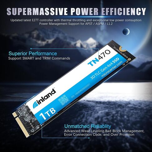 INLAND TN470 1TB NVMe SSD PCIe 4.0 Gen4x4 Internal Gaming Solid State Drive in Kuwait
