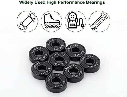 608RS Ball Bearings Skateboard Bearings Double Rubber Sealed Shielded Miniature Deep Groove Bearings 8 x 22 x7 for Bearings for Skateboards, Longboards, Inline Skates, Roller Skates, Spinners -8pcs in Kuwait