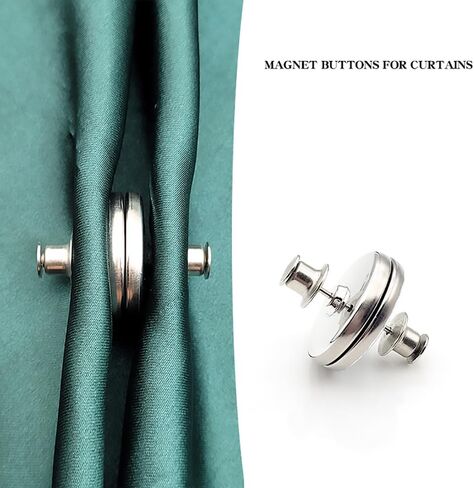 8 Pairs Curtain Magnets Closure,Magnetic Curtain Clips,Strong Magnets Curtains Weights for Prevent Light Leaking Keep Curtain Closed for Home Bedroom Office Curtain Draperies in Saudi Arabia