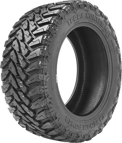 Venom Power Terra Hunter M/T Mud Off-Road Light Truck Radial Tire-33X12.50R20LT 33X12.50X20 33X12.50-20 119Q نطاق التحميل F LRF 12 طبقة BSW جدار جانبي أسود in Saudi Arabia