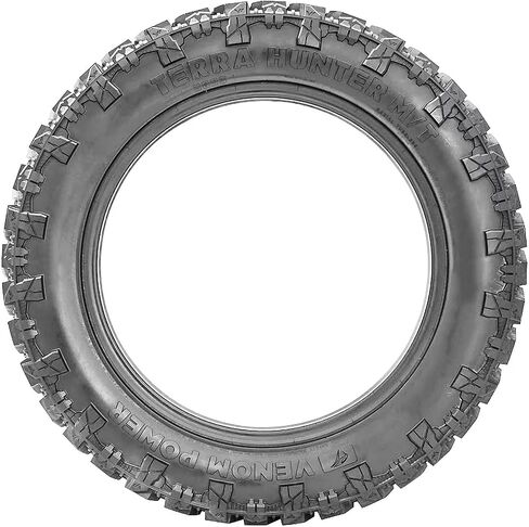 Venom Power Terra Hunter M/T Mud Off-Road Light Truck Radial Tire-33X12.50R20LT 33X12.50X20 33X12.50-20 119Q نطاق التحميل F LRF 12 طبقة BSW جدار جانبي أسود in Saudi Arabia