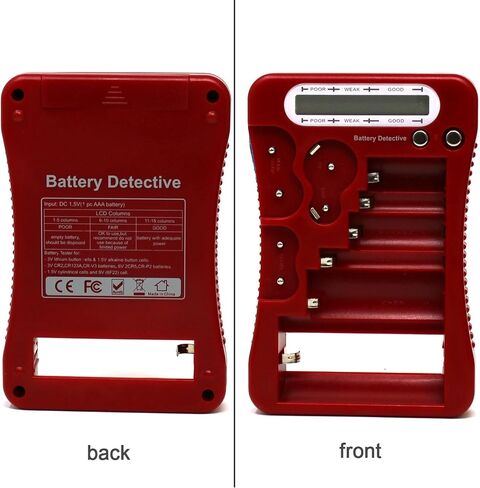 12 Type Battery Tester with LCD Display, AAA Battery & Cloth, for Household Batteries AA AAA C D 9V CR2032 CR123A N/LR1 CR2 CR-V3 2CR5 CR-P2 1.5V/3V Button Cell Batteries (Purple) in Kuwait