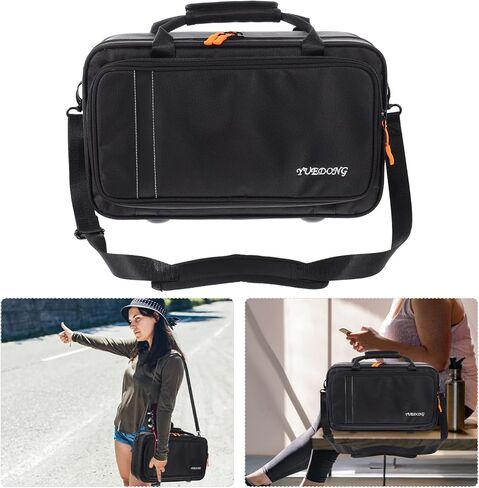 حقيبة ظهر للسفر من القماش الكلارينيت حقيبة ظهر صلبة من الكلارينيت حقيبة كتف مع حزام ملحق أداة الرياح لحاوية السفر الكلارينيت (أسود) in Kuwait