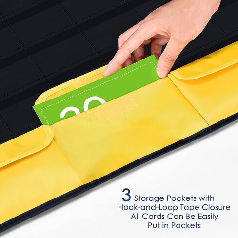 مخطط جيب بتقويم شهري أسود مع 112 بطاقة، (97 بطاقة نشاط مصورة، 15 بطاقة فلاش قابلة للمسح الجاف و3 خطافات)، للأطفال الذين يتعلمون في المنزل أو المدرسة in Kuwait