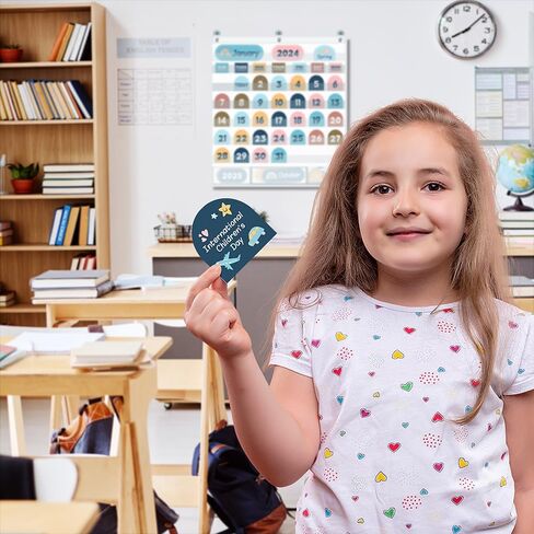 مخطط جيب POSLIUE Boho Calendar مع 90 بطاقة، تقويم جيب لتعلم الأطفال للمنزل، مستلزمات المعلم والمدارس وديكور الفصل الدراسي، يجب أن يكون لديك فصل رياض الأطفال في مرحلة ما قبل المدرسة، أبيض in Kuwait