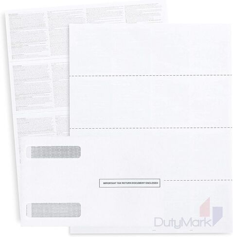 Blank W2 4-Up Horizontal Tax Forms 2023, 25 Employee Set, Designed for QuickBooks Online and Accounting Software, with Back Instructions, 25 Self Seal Envelopes Included, 4 Down Forms in Saudi Arabia