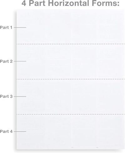 Blank W2 4-Up Horizontal Tax Forms 2023, 25 Employee Set, Designed for QuickBooks Online and Accounting Software, with Back Instructions, 25 Self Seal Envelopes Included, 4 Down Forms in Saudi Arabia