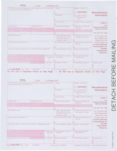 Adams Tax Forms 2023, 1099 MISC Tax Kit, 5 Part, Laser/Inkjet, 50 Recipients, Plus 3 Transmittal Forms, 2 Up (TXA22993MISC-23) in Saudi Arabia