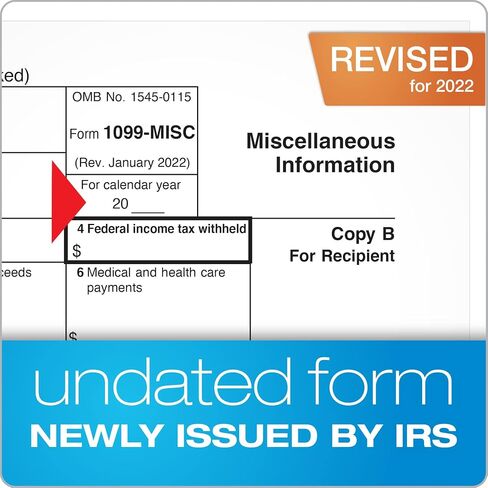 Adams Tax Forms 2023, 1099 MISC Tax Kit, 5 Part, Laser/Inkjet, 50 Recipients, Plus 3 Transmittal Forms, 2 Up (TXA22993MISC-23) in Saudi Arabia