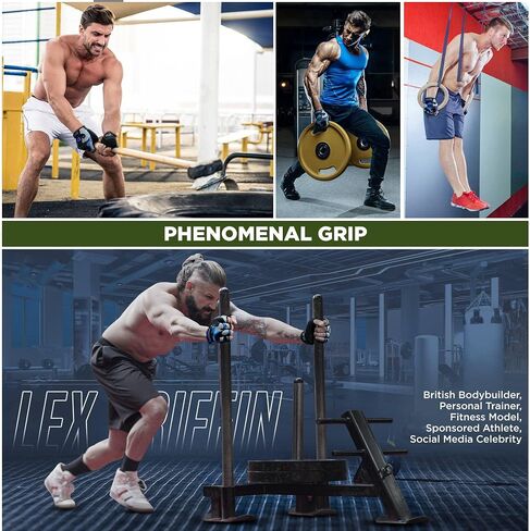 RDX Weight Lifting Gloves Gym Fitness Workout, Anti Slip Padded Palm Elasticated Strength Training Equipment Men Women Half Finger Exercise Bodybuilding Calisthenics Cycling Rowing Climbing in Kuwait