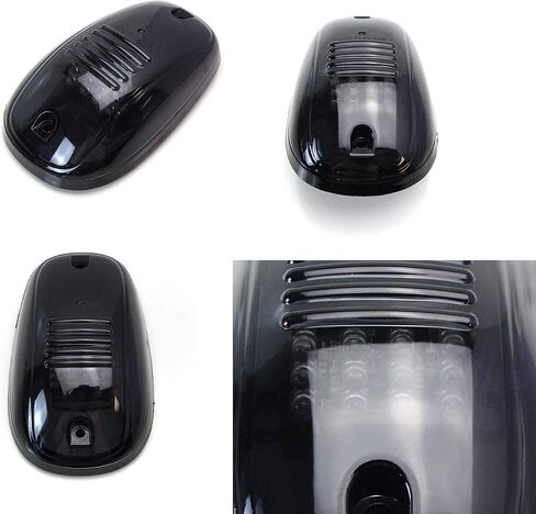 iJDMTOY 5 قطع من مصابيح LED بيضاء لسقف الكابينة متوافقة مع شاحنة SUV 4x4 (مصابيح عدسة سوداء مدخنة) in Saudi Arabia