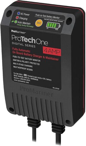 ProMariner 25104 ProTechOne سلسلة رقمية 4 أمبير شاحن بطارية أوتوماتيكي بالكامل على متن الطائرة ونموذج سلكي للصيانة in Saudi Arabia