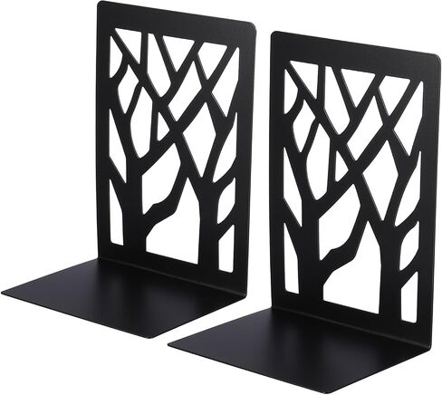 YOKIVE Book Ends, Non-Slip File Magazine Rack Bookends Organizer Holder Stopper Binder, Keep Storing Books, Great for Office Home Desk (Black, Metal) in Saudi Arabia