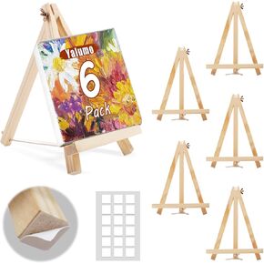 Wooden Easel 12 Pack, 9 Inch Tabletop Easel for Painting, Small Wood Easel Stand for Sign Picture Frame Display, Tripod Art Easel for Kids Students, Portable Canvas Holder Painting Supplies