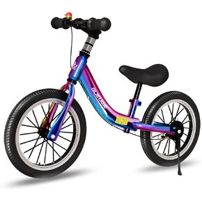 16 inch Balance Bike 4 5 6 7 8 Year Old Boys Girls,No Pedal Training Bicycle with Brakes and Kickstand,Outdoor Sports Birthday Gift
