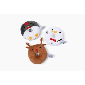 Midlee Christmas Donuts Dog Toys- Pack of 3