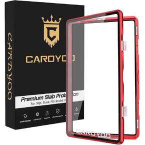 Card Sleeves, Blue Metal Graded Card Case, Premium Slab Protector for PSA Graded Card, with UV & Scratch Resistant Glass, Fit 35pt Size
