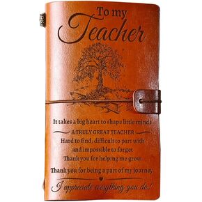 KAAYEE Teacher Appreciation Gifts, Teacher Gifts for Women Men 140 Page Refillable Journal, Teachers Day Christmas Retirement Birthday Gifts for Teacher from Students