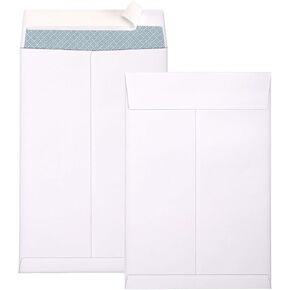6x9 Envelopes, 250 Pack Security Catalog Envelopes Self Seal, Small White Envelopes for Mailing, Organize, Storage, Home, Office