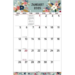 2025 Wall Calendar - Large Print Calendar 2025, 12 Monthly Calendar, Jan. 2025 - Dec. 2025, 14.6 x 22.8 In (Open), 2025 Calendar with Big Numbers, Large Grid, Notes, Moon Phases, Great for Planning