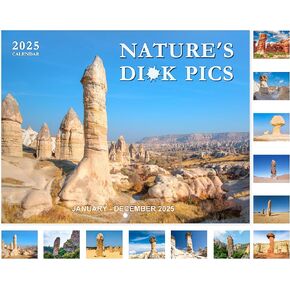 Calendar 2025-12 Month 2025 Wall Calendar JAN 2025 - DEC 2025, 2025 Calendar with Unruled Blocks, Wall Calendar 2025, Holidays & Thick Paper, 11" x 17" (Open), 2025 Calendar Wall