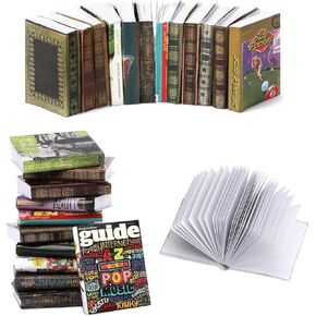 كتب مصغرة، 24 قطعة من كتب بيت الدمى، كتب صغيرة بمقياس 1:12 وإكسسوارات بيت الدمى، كتب صغيرة لرف الكتب القلق، ديكور بيت الدمى المصغر