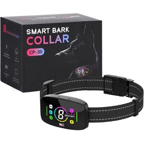 AI Smart Dog Bark Collar for Small Medium Large Dogs, Humane Training Modes with Sound, Vibration & Shock, 8 Sensitivity Levels, Waterproof & Fast Magnetic Charging