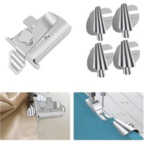 Magnetic Seam Guide for Sewing Machine with 4 Pcs Magnetic Seam Guide 7/8/9/10 mm Wide Rolled Hem Pressure Foot, Magnetic Seam Guide with Clip, Universal Sewing Accessories and Supplies