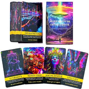 DPEHAKMK Money Oracle Cards, Career Oracle Deck, Life Oracle Cards for Beginners, Help You Move up in Your Life