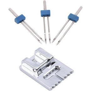 1 Set Twin Stretch Machine Needle Double Twin Needles Pins Sewing Machine Double Needle for Brother Singer Sewing Machine Domestic Sewing Machine, Sewing Machine Needles, Machine Needles