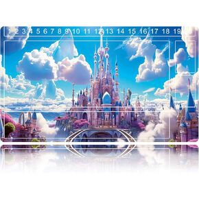 Lorcana Playmats Compatible TCG MTG Gaming Mat Non-Slip Rubber with Zones Play Mat 24x14 Inches