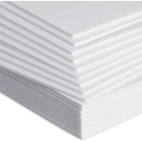 20 Pack White Foam Board for Projects 12"x16.5" Foam Core Board 1/5" Thick Polystyrene Foam Sheet Foam Backing Board Poster Foam Board Sheets for Art Crafts, School, Presentation, Wedding
