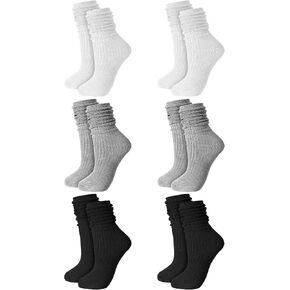 Bencailor 6 Pairs Women Lace Socks Mesh Sheer Ankle Socks Through Transparent Tulle High Sock Decorated Slouch Dress Socks (Black, Grey, White)
