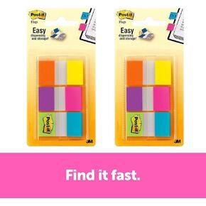 Post-it Flags Electric Glow.94 in x 1.7 in, 60 Flags per Pack, Sold as 2 Pack, 120 Flags Total (680-EG-ALT)