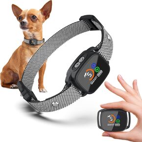 Dog Bark Collar, Smart Anti Bark Collar for Small Dogs, Rechargeable Anti Bark Training Collar, IP67 Waterproof - with 6 Sensitivity Levels and 3 Adjustable Modes