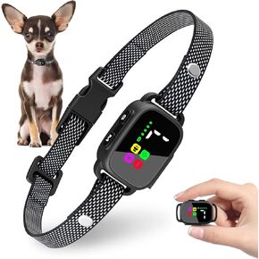 Bark Collar, Dog Bark Collar for Small Medium Dogs, No Shock Anti-Bark Collars, Rechargeable Smart Collar, Automatic Stop Bark Collar with Adjustable Beep Vibration Modes and 7 Sensitivity