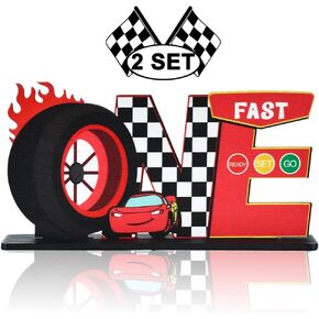 TONIFUL Mouse 1st Birthday Party Supplies 1st Table Centerpieces - Red Mouse Theme Design and Sturdy Wooden for One Year Old Birthday Party Favors 1st Birthday Party Decorations (4 Pcs)